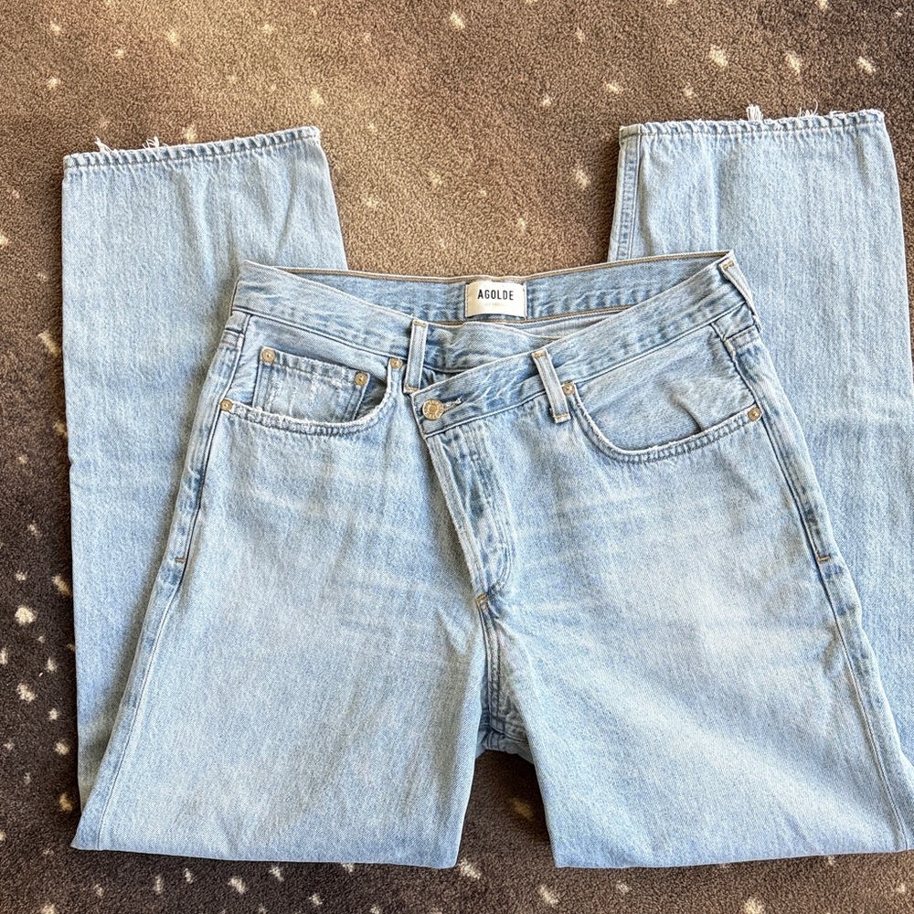 Agolde Women's Light Denim Straight Jeans
